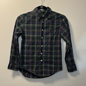💛Boys Ralph Lauren Green Plaid Natural Stretch Button Down Shirt Size S (8)